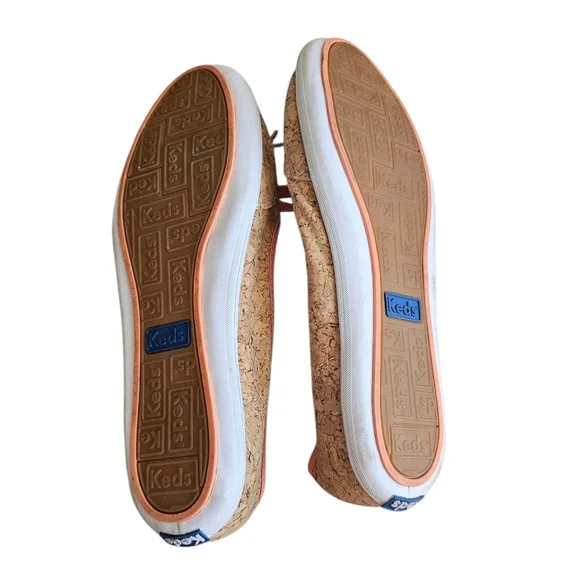 Keds Women's Cork and Pink Slip On Flat Sneakers Shoes Size 9.5 - Picture 3 of 7